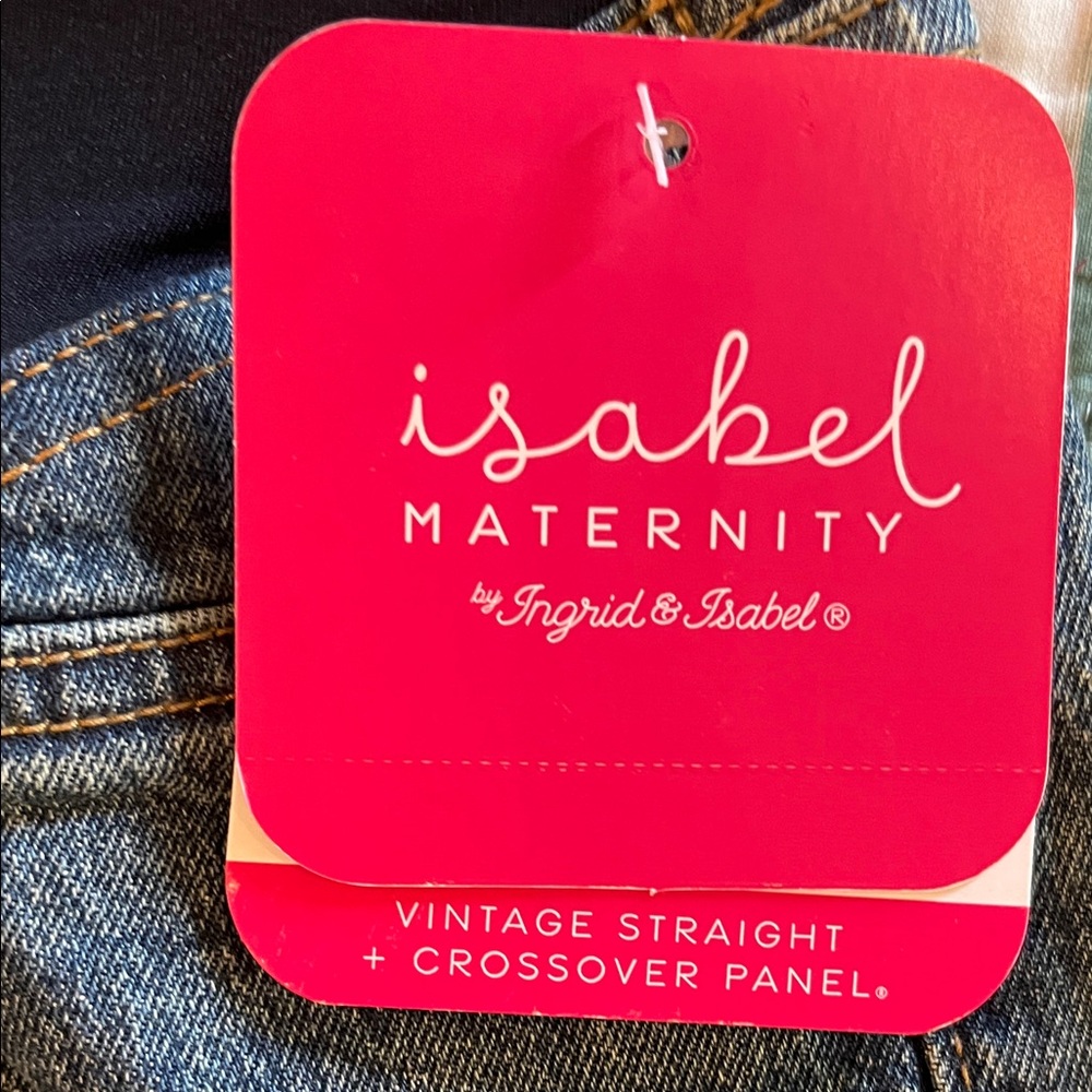 Isabel Maternity by Ingrid & Isabel Flare Jeans in Lt. Blue Denim Size 2 - Picture 2 of 13